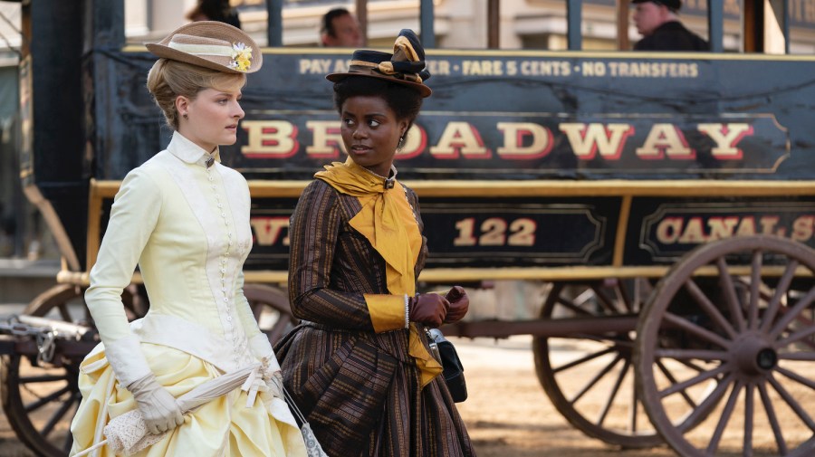 Louisa Jacobson and Denée Benton in "The Gilded Age." 